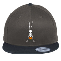 Skeleton Pumpkin Handstand Gymnastics Halloween Flat Bill Snapback Cap | Artistshot