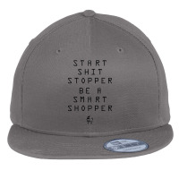 Start Shit Stopper, Be A Smart Shopper   Song Lyrics Flat Bill Snapback Cap | Artistshot