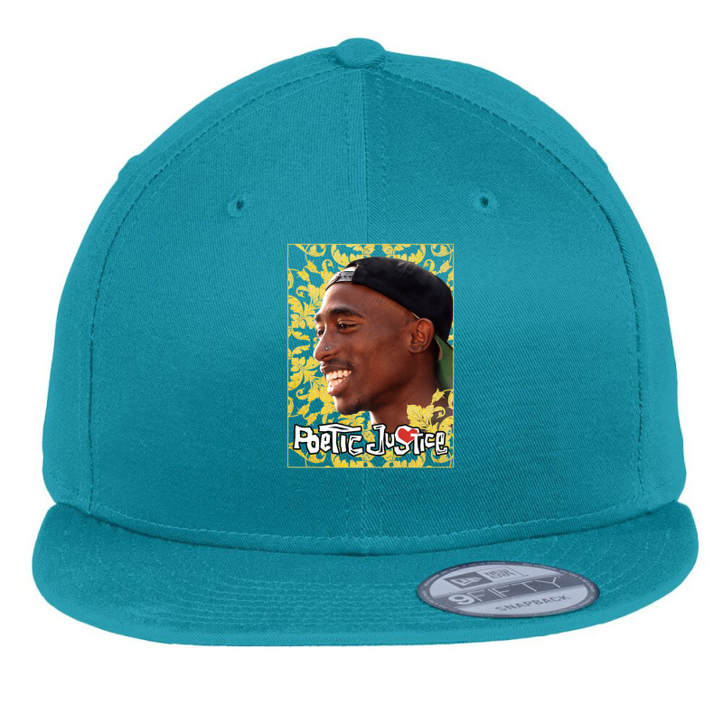 Poetic Justice Floral Background Portrait Flat Bill Snapback Cap | Artistshot