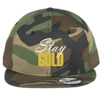 Stay Gold Ponyboy The Outsiders Inspired Design Robert Frost Flat Bill Snapback Cap | Artistshot