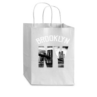 Brooklyn New York Skyline Hoodie Brooklyn Sweatshirt Cub Paper Bag - 8 X 4 1/2 X 10 1/4 | Artistshot