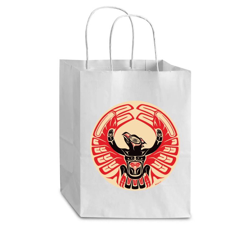 Bird Phoenix Thunderbird With Raised Wings, Native American Style Cub Paper Bag - 8 X 4 1/2 X 10 1/4 | Artistshot