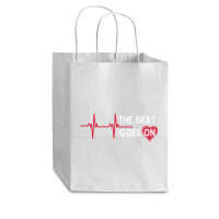 Heart Attack Surgery The Beat Goes On Survivor Rehab Recover Long Slee Cub Paper Bag - 8 X 4 1/2 X 10 1/4 | Artistshot