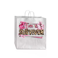 Im A Survivor Cancer Awareness Jumbo Paper Bag - 18 X 7 X 18 3/4 | Artistshot