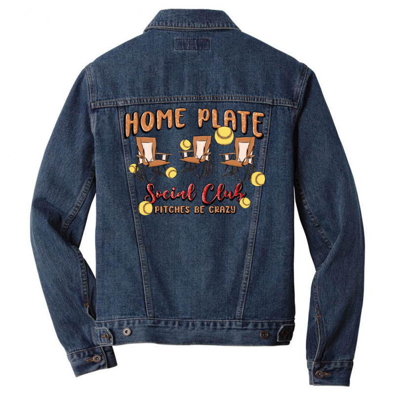 Glitter Softball Men Denim Jacket | Artistshot