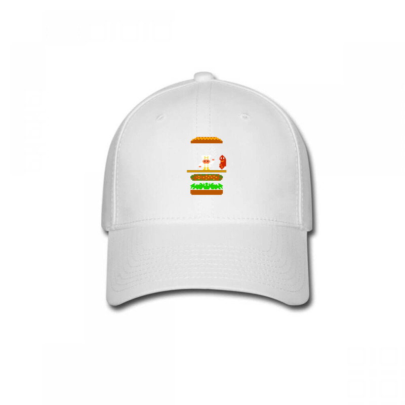 Burger Time Retro 80's Arcade Game Design Baseball Cap by cm-arts | Artistshot