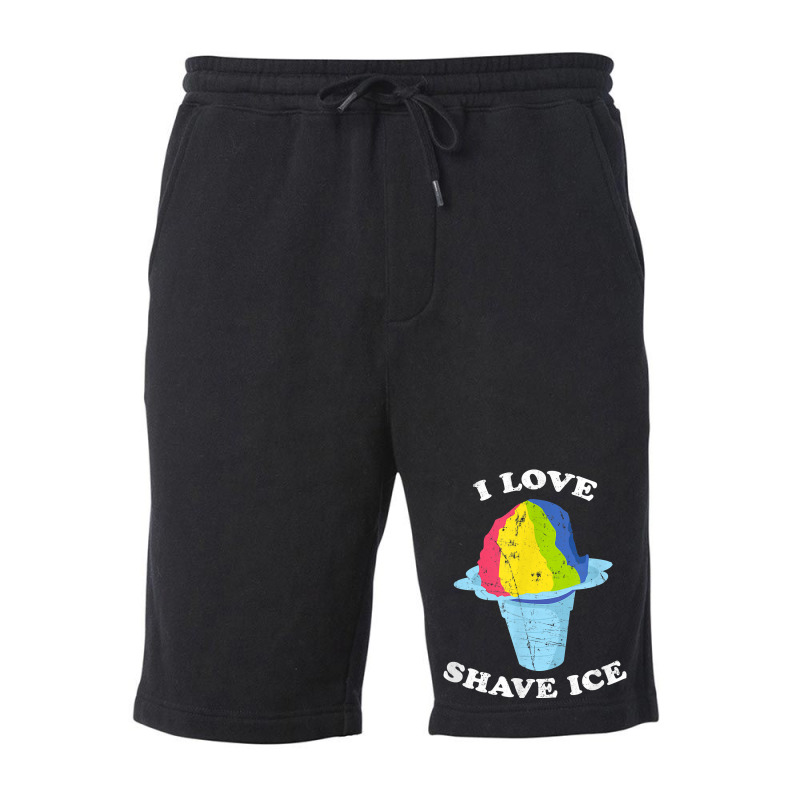 I Love Shave Ice Hawaii Rainbow Shaved Ice T Shirt Fleece Short | Artistshot