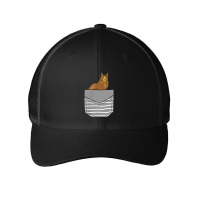 Cat Sitting Maine Coon In Pocket Mesh Cap | Artistshot