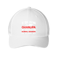 Scuba Diving Grandpa Underwater Ocean Lover Scuba Diver Mesh Cap | Artistshot