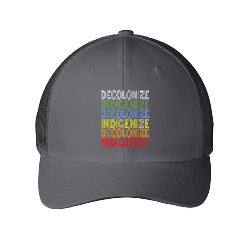 Decolonize Indigenize Shirt Native American Education Gift T Shirt Mesh Cap | Artistshot