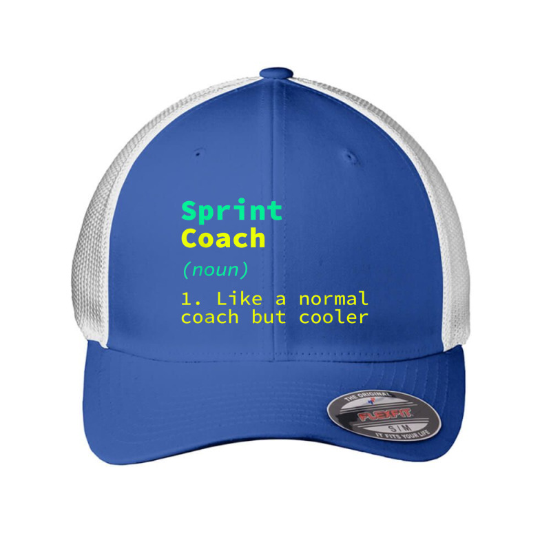 Sprint Coach Definition Funny Running Humor Track And Field Mesh cap by Wedge | Artistshot