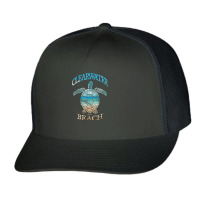 Jcombs Clearwater Beach, Fl, Beach In The Sea Turtle Trucker Cap | Artistshot