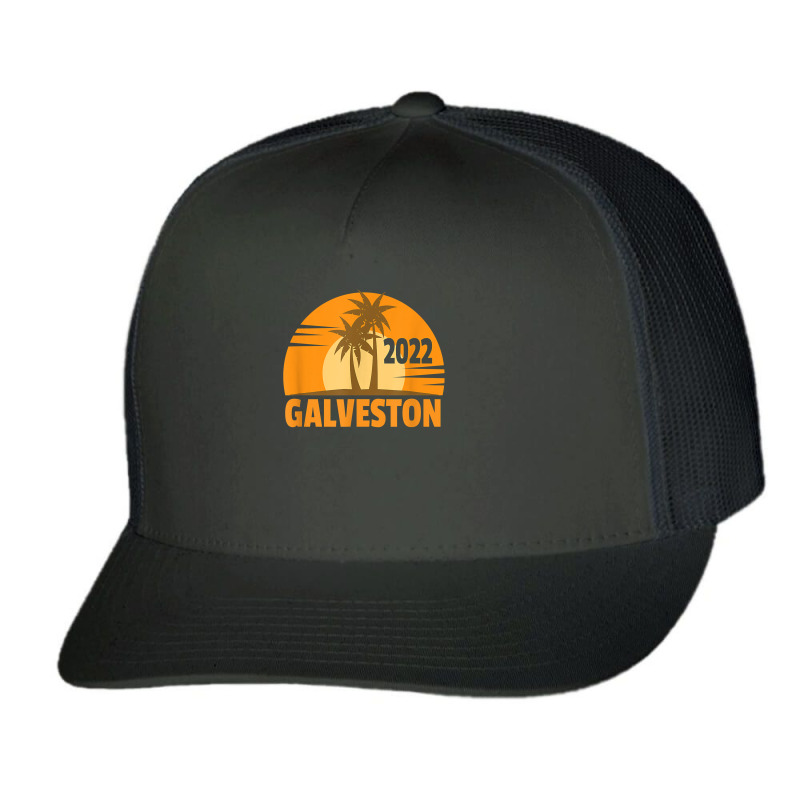 2022 Galveston Vacation Family Trip Souvenir Trucker Cap by KellyStella | Artistshot