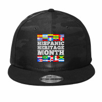 Hispanic Heritage Month Latin American Countries Flags Camo Snapback | Artistshot