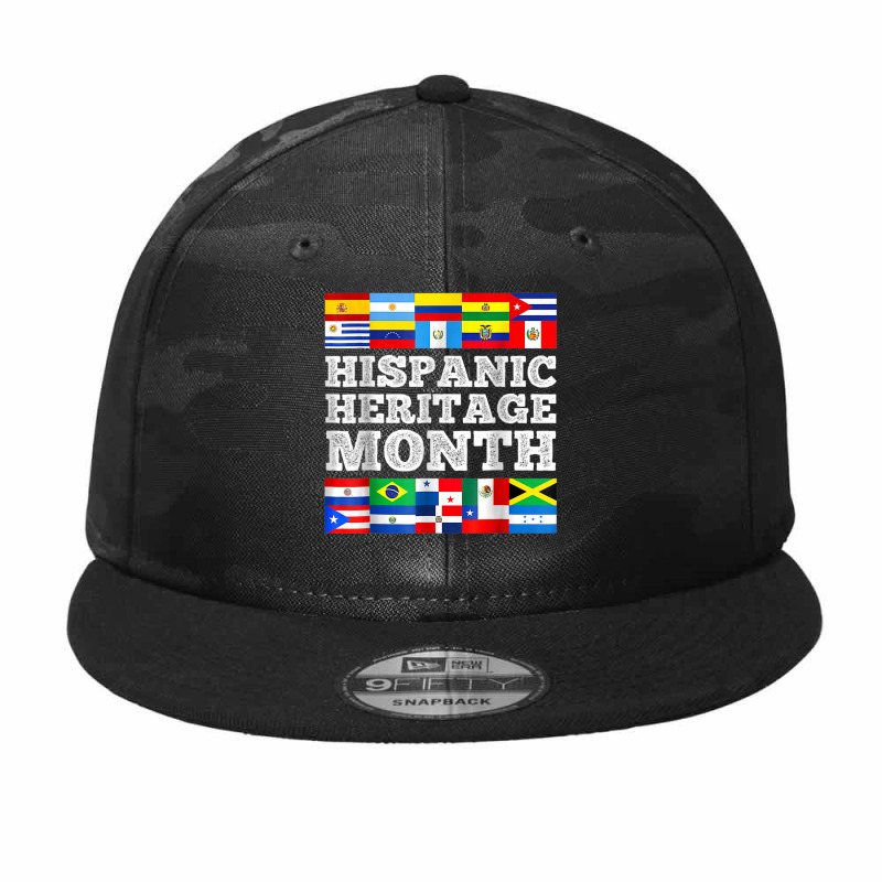 Hispanic Heritage Month Latin American Countries Flags Camo Snapback by Markets | Artistshot