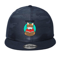 Curious Cats Visit The Library Camo Snapback | Artistshot