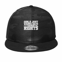 Girls Just Wanna Have Fundamental Rights Feminism Camo Snapback | Artistshot