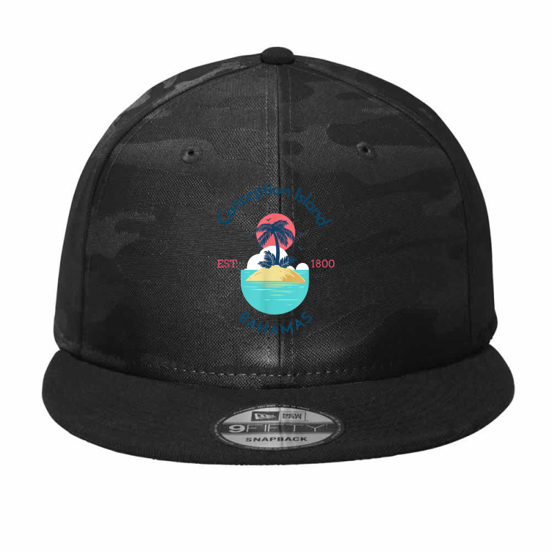 Conception Island Islet In The Bahamas Camo Snapback | Artistshot