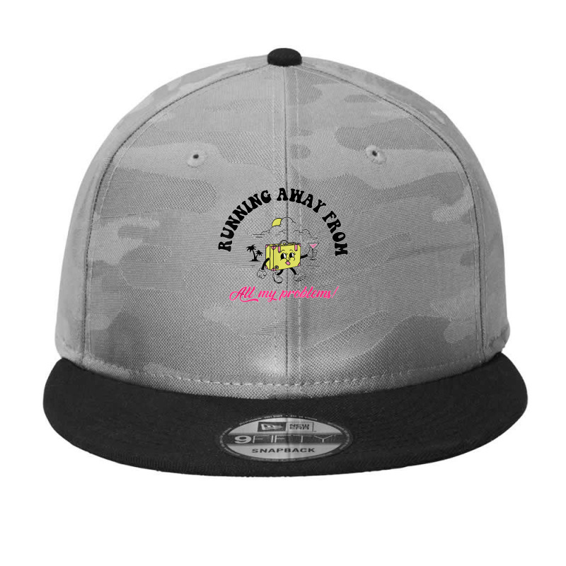 Running Away From All My Problems, Funny Science T Shirt Camo Snapback by JillMarie | Artistshot