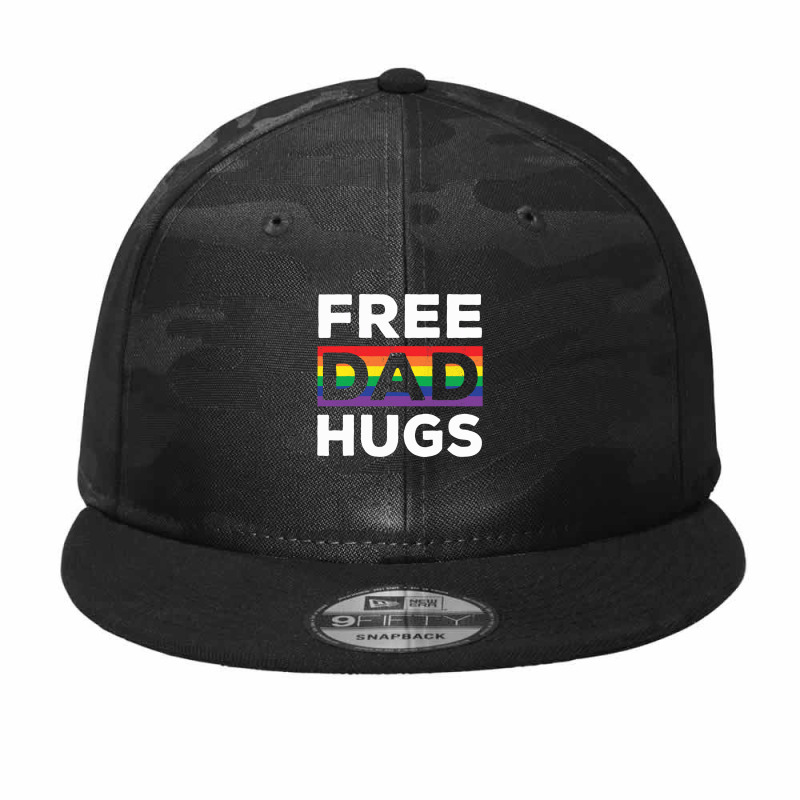 Free Dad Hugs Rainbow Lgbt Pride Fathers Day Gift Camo Snapback | Artistshot