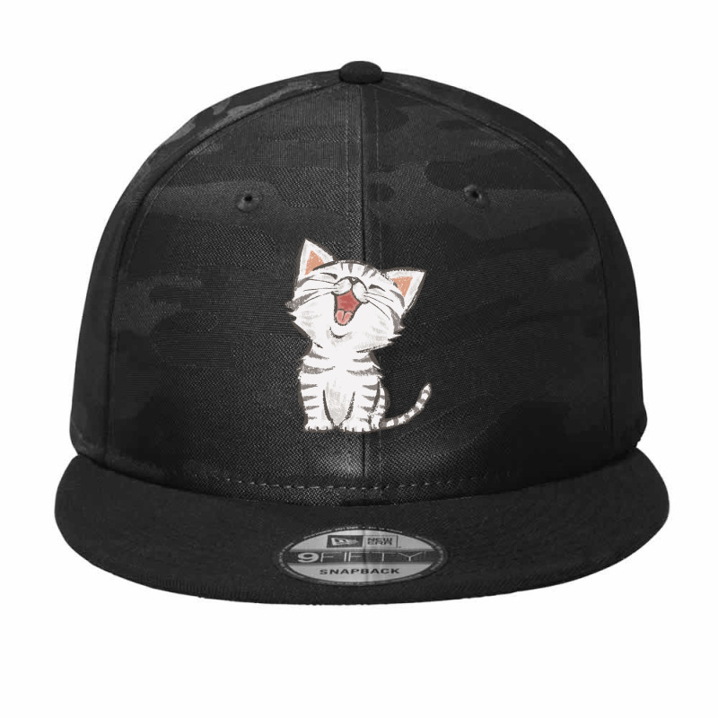 American Shorthair Happy Camo Snapback by LawrenceKemp | Artistshot