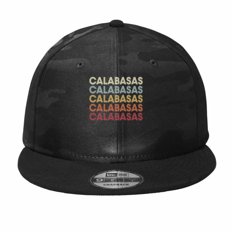 Calabasas California Calabasas Ca Retro Vintage Text Long Sleeve T Shi Camo Snapback by cm-arts | Artistshot