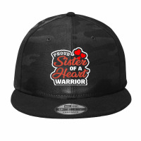 Woman Injury Mother Girl Patient Heart Warrior Chd Awareness Camo Snapback | Artistshot