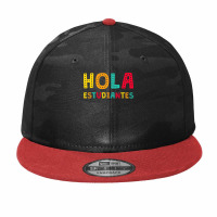 Maestra Bilingual Regalos Spanish Teacher Hola Estudiantes Long Sleeve Camo Snapback | Artistshot