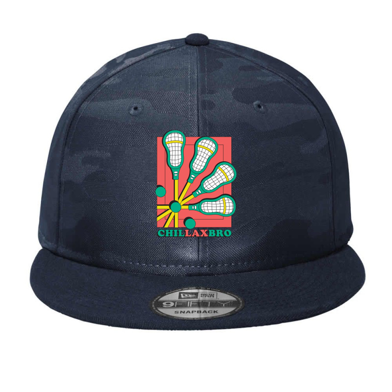 Funny Lacrosse Sticks And Balls Chillax Bro Lacrosse Team Sweatshirt Camo Snapback by cm-arts | Artistshot