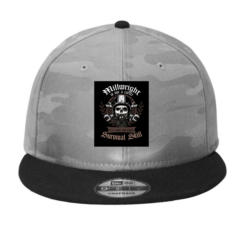 Awesome Is Not A Career Its A Post Apocalyptic Survival Ski Camo Snapback | Artistshot