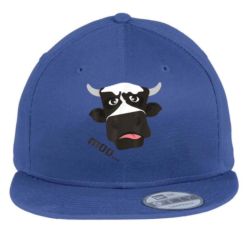 Funny Milk Cow Moo Farm Animal Flat Bill Snapback Cap by RiekertAlennah | Artistshot