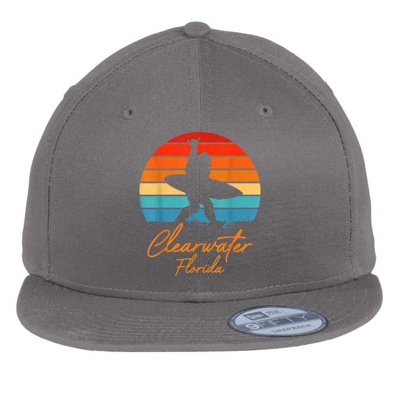 Bigfoot Clearwater Beach, Florida Sasquatch Souvenir Flat Bill Snapback Cap by FrancesTiffany | Artistshot