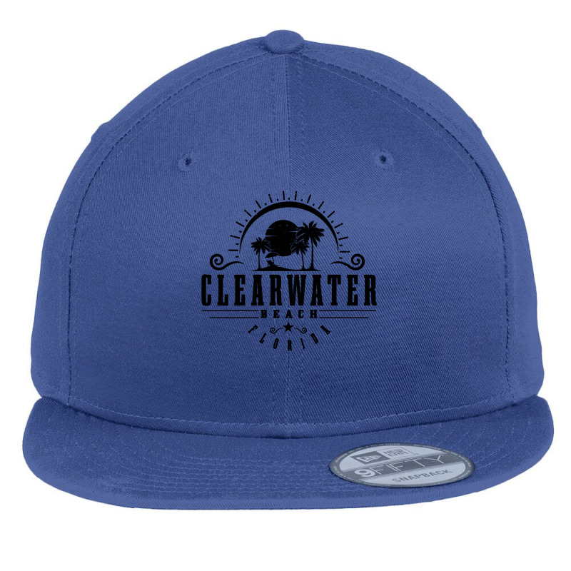 Clearwater Beach Florida Fl Vintage Sunset Surf Vacation Pullover Hood Flat Bill Snapback Cap by cm-arts | Artistshot