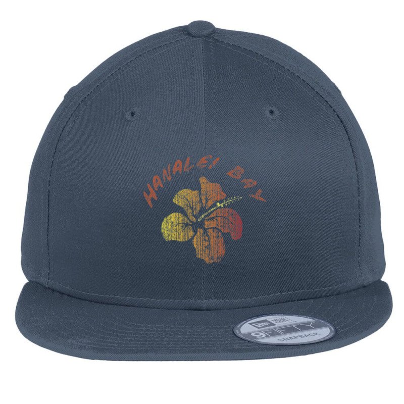 Hanalei Bay Kaua'i Island Hawaiian Beach Vintage Retro Surf T Shirt Flat Bill Snapback Cap by cm-arts | Artistshot