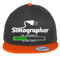 Sonography In Progress For Future Sonographer Radiologist Flat Bill Snapback Cap | Artistshot