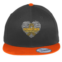 Childhood Cancer Awareness Hope Support Strong Warrior Flat Bill Snapback Cap | Artistshot