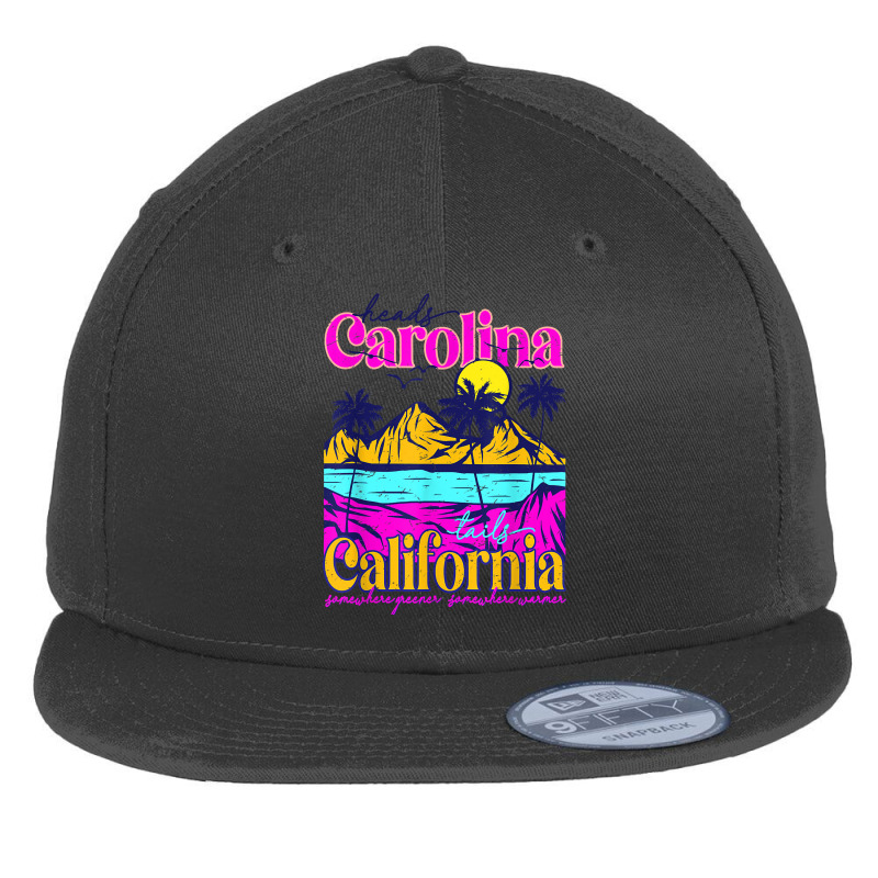 Heads Carolina Tail California Western Summer Beach Paradise Flat Bill Snapback Cap by FrancesTiffany | Artistshot