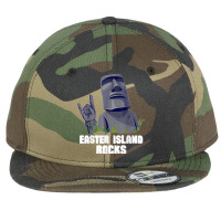 Easter Island Rocks Moai Statue Rapa Nui Rock Music Flat Bill Snapback Cap | Artistshot