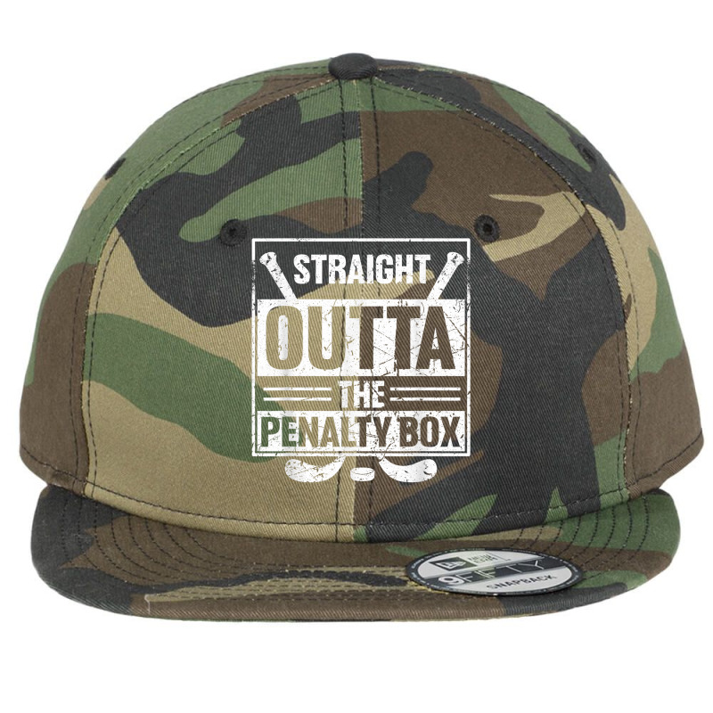 Stright Outta The Penalty Box Ice Hockey Hockey Ice Hockey T Shirt Flat Bill Snapback Cap by voigterannen | Artistshot