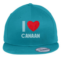 I Love Canaan Boyfriend Heart Vintage Bday Family T Shirt Flat Bill Snapback Cap | Artistshot