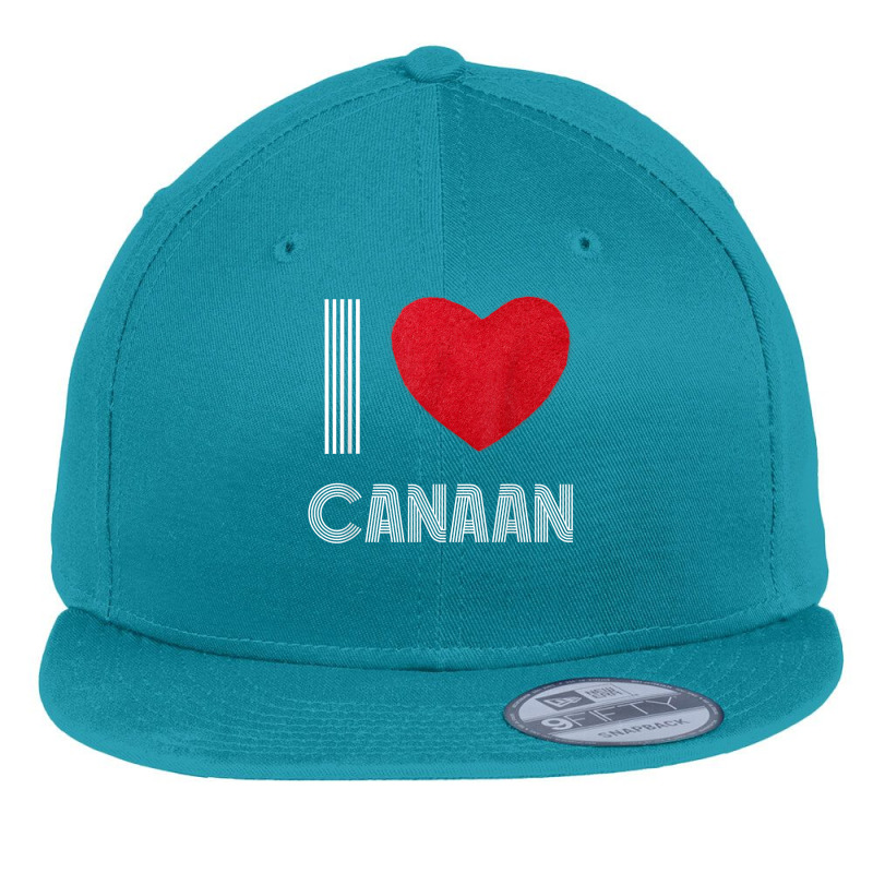 I Love Canaan Boyfriend Heart Vintage Bday Family T Shirt Flat Bill Snapback Cap by cm-arts | Artistshot