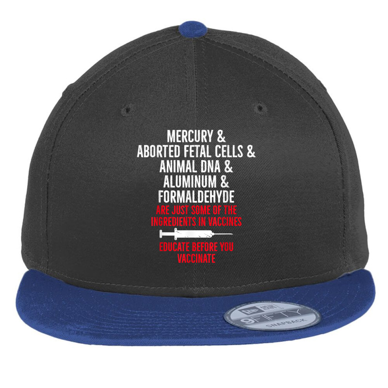 Anti Mandatory Vaccine Educate Against Vaccination Flat Bill Snapback Cap by JamyaJefferson | Artistshot