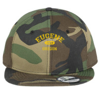 Retro College Style Eugene, Oregon 1889 T Shirt Flat Bill Snapback Cap | Artistshot