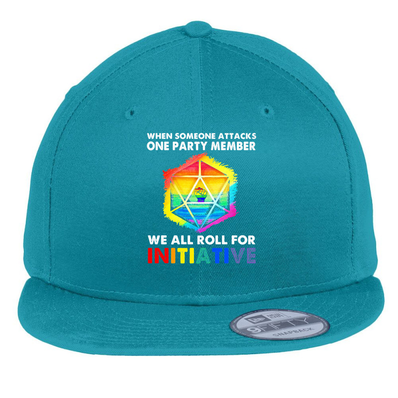 Lgbt Pride Rainbow We All Roll For Initiative Lgbt 396 Gay Lgbtq Flat Bill Snapback Cap by peafowl | Artistshot