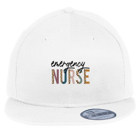 Emergency Nurse Leopard Nurse Gift Flat Bill Snapback Cap | Artistshot