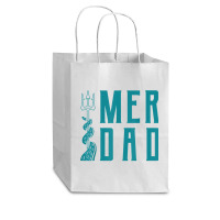 Mens Merdad Shirt Trident Mermaid Dad Tshirt Cub Paper Bag - 8 X 4 1/2 X 10 1/4 | Artistshot