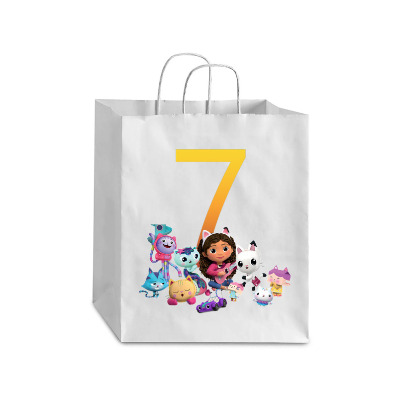 Gabby Dollhouse 7th Birthday Boy And Girl Costom Number Debie Paper Bag - 10 X 5 X 13 | Artistshot