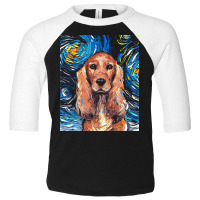 Cocker Spaniel T  Shirt Cocker Spaniel Night Toddler 3/4 Sleeve Tee | Artistshot