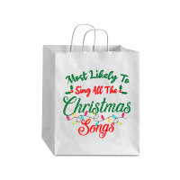 Funny Family Xmas Most Likely To Sing Christmas Songs Debie Paper Bag - 10 X 5 X 13 | Artistshot