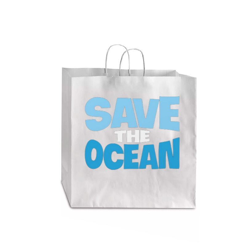 Save The Ocean Jumbo Paper Bag - 18 X 7 X 18 3/4 | Artistshot